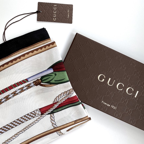 Gucci Equestrian Silk Scarf Gucci Gift Box - Picture 1 of 6